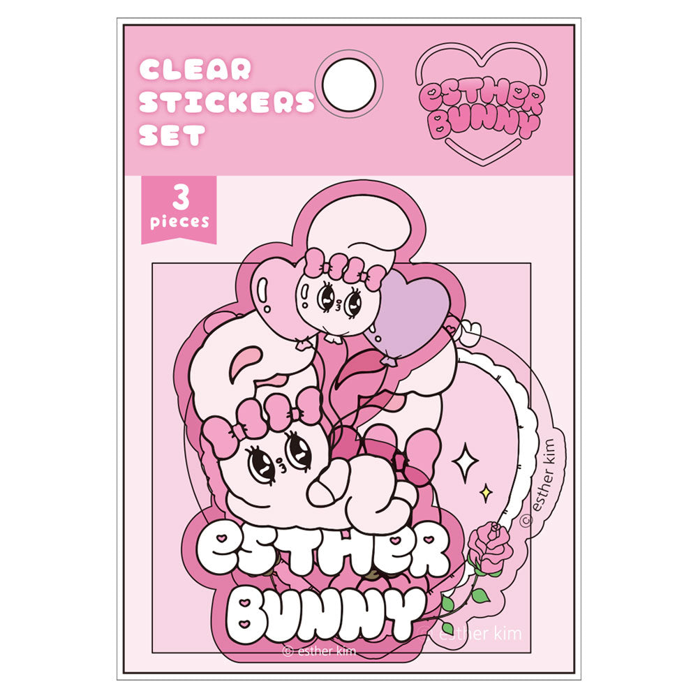 Esther Bunny クリアステッカーセット(リボンバニー/フレンズ)