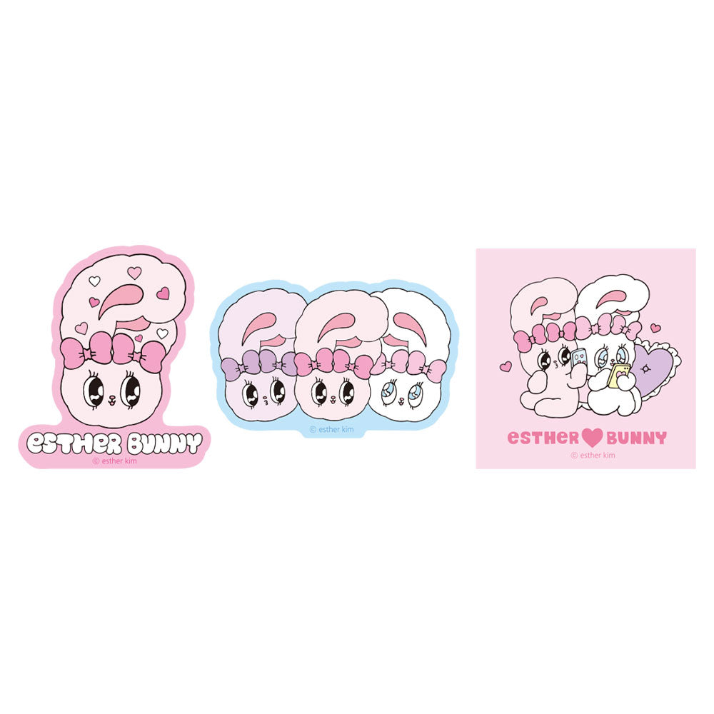 Esther Bunny クリアステッカーセット(リボンバニー/フレンズ)