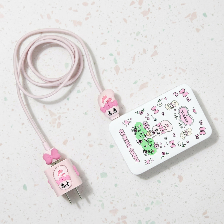 Esther Bunny 人気小型3点セット(ケーブル/アダプター/モバイルバッテリー)