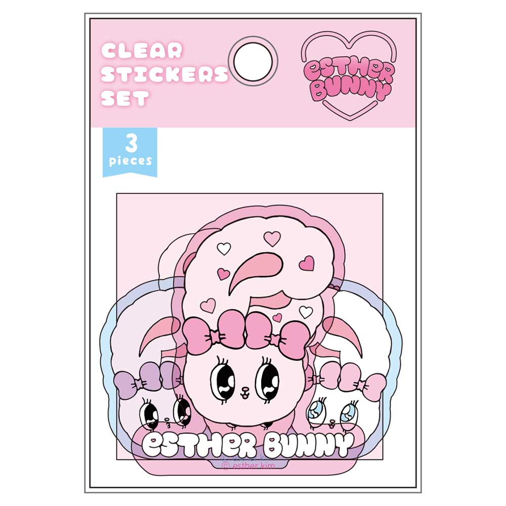 Esther Bunny クリアステッカーセット(リボンバニー/フレンズ)